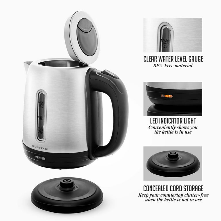 2Z Travel Portable Electric Kettle, 380ml Small Mini Coffee Tea Kettle, One Cup Hot Water Maker with Auto Shut-Off, 304 Stainless Fast Water Boiler