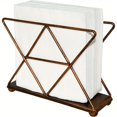 thumbnail image 1 of QUTETN Copper Modern Geometric Triangle Metal Wire Upright Napkin Holder, 1 of 4
