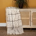 thumbnail image 2 of HomeRoots 476223 Jeté Tissé à Franges Beige Tufté, 2 of 4