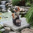 thumbnail image 1 of Statue de Jardin Écureuil Animaux Créatifs Souche d'Arbre Résine Décoration de Cour, 1 of 9