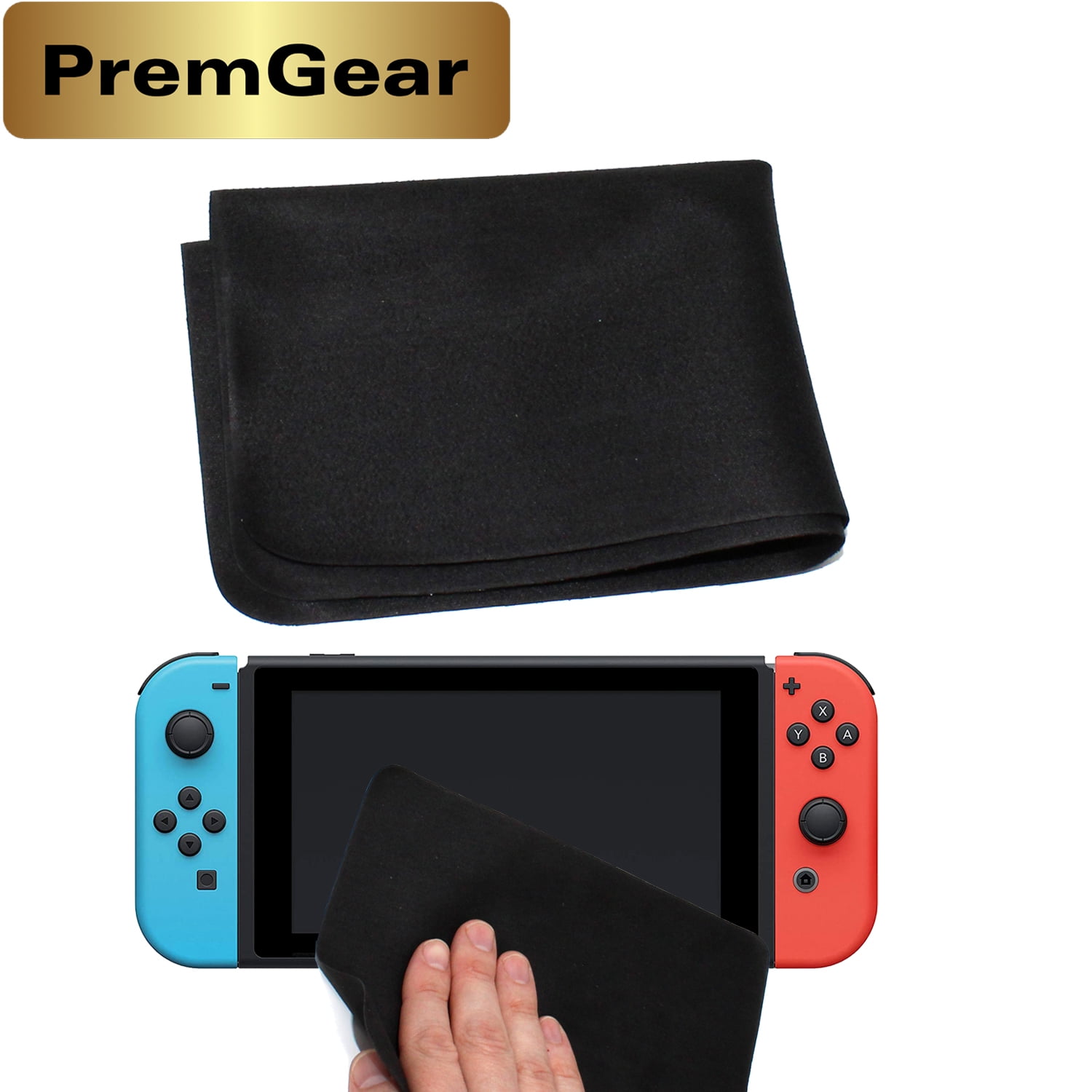The Legend of Zelda: Tears of the Kingdom - Nintendo Switch (US Version), with PremGear Thumb Grips (8 pack - 2 Black, 2 Blue, 2 Red & 2 Clear), 24 Slot Game Card Holder & Cleaning Cloth
