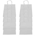 thumbnail image 2 of 10 Uds bolsa de papel Kraft portátil embalaje bolsa de regalo accesorio para compras fiestas de cumpleaños 15 x 8 x 21 cm blanco, 2 of 10
