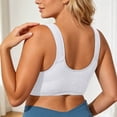 thumbnail image 4 of MDUKONU Bra for Senior Women, Front Closure Bras for Older Women, 2026 Full Coverage No Underwire Bra Size: 100E White, 4 of 5