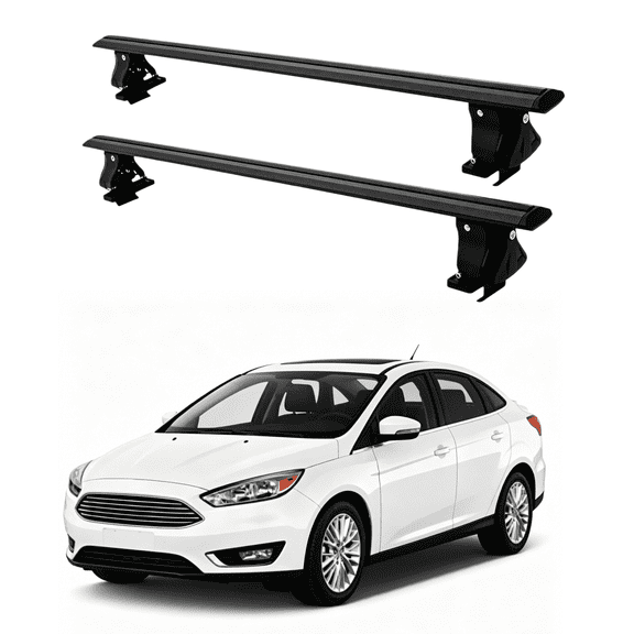 Lockable Crossbars W/O Roof Rail Rack Fit for Ford Focus 2012-2018, Rooftop Cargo Carrier Luggage Rack Crossbar, Black