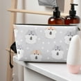 thumbnail image 5 of Makeup Bag - Cute Hamster Sunflower Seed Gray Cosmetic Bag Portable Travel Toiletry Bag for Women Small Make Up Organizer Bag Zipper Pouch Travel Essentials, 5 of 8