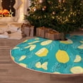 thumbnail image 5 of Balery Lemon Blue Printed Christmas Tree Skirt , Merry Christmas Party Christmas Tree Decoration,Adjustable Tree Skirt-48", 5 of 6