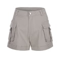 thumbnail image 4 of Womens Shorts Stretchy Summer Elastic High Waisted Hiking Camping Trendy Casual Shorts with Pockets XS-XL, 4 of 9