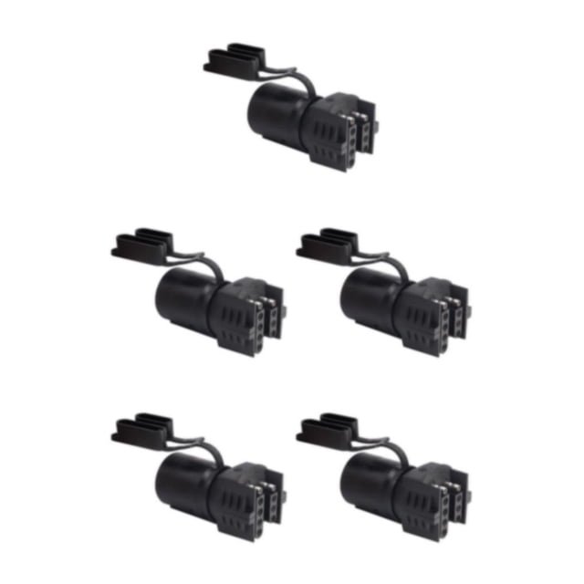 serony Black Convert 7-way Plugs Into 5-way And 4-way Versatile Trailer Plug Adapter Etc Nylon Cars Dust Prevention RVs black 5Set