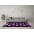 thumbnail image 3 of Ahgly Company Indoor Square Abstract Purple Modern Area Rugs, 3' Square, 3 of 4
