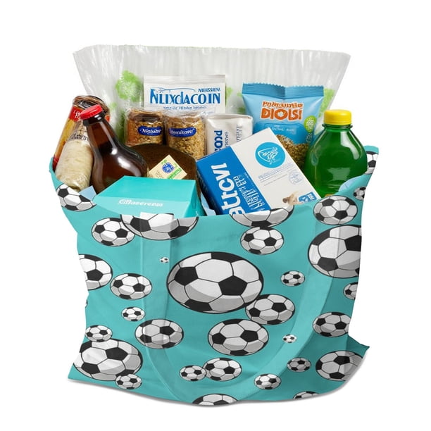 Game Sports Canvas Tote Bag – Baseball Football Soccer Basketball Print Reusable Tote Bag, Kids Boys Teen Athlete Team Competition Training Softball ...