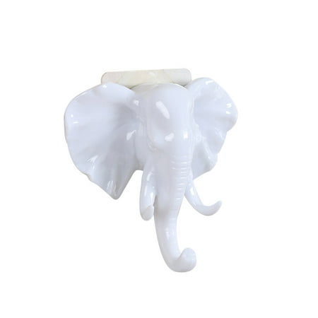 

Yotyukeb Bag Hook Head Keys Adhesive Self Sticky Elephant Hanger Holder Wall Door Kitchen，Dining & Bar White