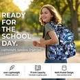 thumbnail image 4 of Garronmavis Blue Camo Lightning Ocean Shark 4PCS School Backpack Set, 17 Inch Cool Boys Daypack with Insulated Lunch Bag, Pencil Pouch and Water Bottle Holder for Sea Animal Lovers, 4 of 8
