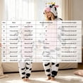 thumbnail image 4 of Xyant Snug Fit Unisex Onesie Pajamas Flannel Animal One Piece Halloween Outfits Sleepwear Homewear for Adult Kids (White,7-8 Years), 4 of 7