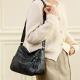 thumbnail image 5 of Bolso de hombro de piel sintética para mujer, moda 2024, bolsos de color liso, bolsos de mujer, bolsos de diseñador con múltiples cremalleras, bolso cruzado para mujer, 5 of 5