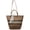 Khaki, variant on NCY Women’s Straw Tote Handbag for Spring Summer Large Capacity Casual Beach Purse Gentle Color Block Shoulder Crossbody Bag