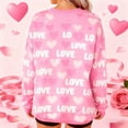 thumbnail image 4 of Xdegoge Valentine's Day Sweatshirt Women Love Heart Print Tops Long Sleeve Holiday Fashion Outfit Soft Oversized Crewneck Couples Matching Sweatshirts, 4 of 9