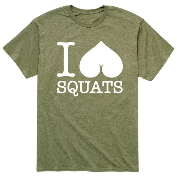 Instant Message - I (Heart) Squats - Men's Short Sleeve Graphic T-Shirt