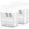 Enday Dual Manual Pencil Sharpener for Colored Pencils, Large Pencil, Gray 2 Pack
