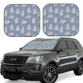 thumbnail image 6 of Kdxio Cute Fat Cat Print 2-Piece Sun Shade Front Windshield - Foldable Car Front Window Sunshades for Most Sedans SUV Truck, 6 of 6