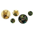 thumbnail image 2 of Designart "Yellow Wildcat Cartoon I" Animals Cat Metal Wall Art Set of 5 Piece, 2 of 5