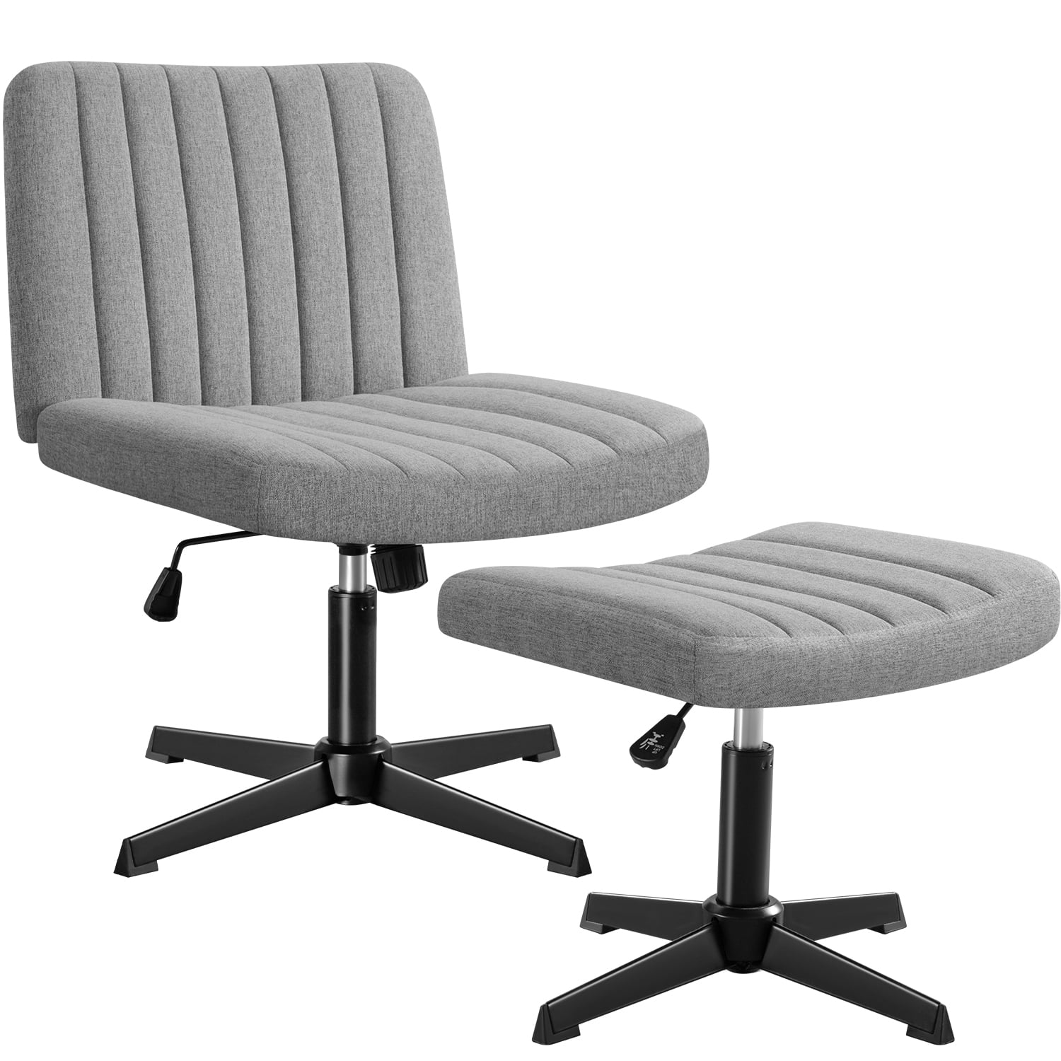 Homall Office Desk Chair Armless Swivel Vanity Chair with No Wheels