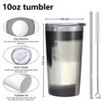 thumbnail image 4 of Black and Grey Abstract Art Artwork 10oz Tumblers Stainless Steel Tumbler with Lid and Straw,Vacuum Insulated Double Wall Travel Tumbler Cups with Cleaning Brush for Coffee, Tea, 4 of 4