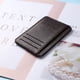 thumbnail image 4 of Bolsa Retro Mujeres JShteea PU Litchee Patrón color puro mini monedero marrón oscuro, 4 of 9