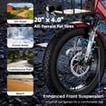thumbnail image 3 of MOONCOOL All-Terrain Folding Electric Tricycle for Adults, 1100w Motor 48V 14.5Ah Battery,7-Speed 20" x 4.0" Fat Tire 3 Wheel Electric Bike , 25-60 miles, 3 of 13