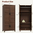 thumbnail image 2 of M optimized 72" Armoire Wardrobe Closet, Wooden Wardrobe Cabinet with with 4 Doors, Hanging Rod, Freestanding Tall Clothing Armoire Cabinet with Adjustable Shelves for Bedroom, Clothes, 2 of 8