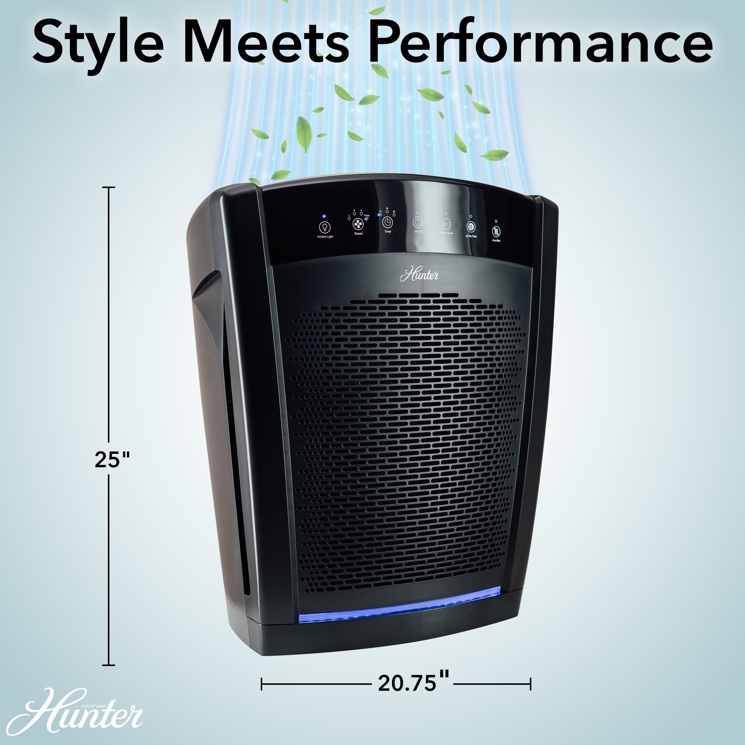 Hunter HP800 True HEPA Air Purifier Value Bundle w/Extra Filter, Gray