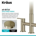 thumbnail image 6 of KRAUS Oletto Bridge Kitchen Faucet with Pull-Down Sprayhead in Spot-Free Antique Champagne Bronze, 6 of 17