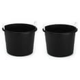 thumbnail image 2 of Homz 18 Gallon Utility Storage Bucket Tub with Rope Handles, Black, 8 Pack, 2 of 11