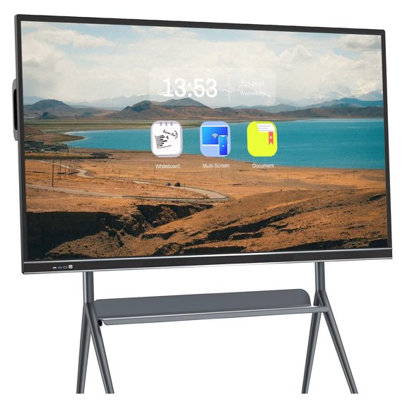 Smart Board 75 Inch Interactive Whiteboard All-in-One Touch Screen with Dual System, Cloud Sharing Transforms Communication For Classroom, Office & Presentations