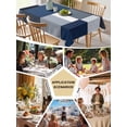 thumbnail image 6 of Navy Blue Black Tablecloth Square Table Cloth 60x60, Waterproof Tablecloth Outdoor Table Cloth, Grey White Patchwork Abstract Geometric Washable Table Cover for Kitchen Dinning Party, 6 of 8