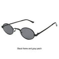 thumbnail image 4 of Gafas redondas vintage Minnieouse PC para mujeres pequeñas protección UV hombres pequeñas gafas ovaladas de metal retro Cadenas y cordones negro gris, 4 of 6