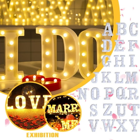 

Remote Control Alphabet Letter Lights LED Light Up White Plastic Letters Standin