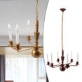 thumbnail image 2 of pitrice Ceiling Light Fixture Hanging Chandelier Model Railway Train Lamp Building Miniature Garden 1/87 HO Scale Bronze 14.5cm, 2 of 9