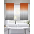 thumbnail image 6 of Burnt Orange Gray Ombre Semi Sheer Window Curtains 54 Inches Long, Modern Gradient Abstract Art Rod Pocket Voile Silky Chiffon Curtain Light Filtering Drapes for Living Room, 52"x54", 2 Panels, 6 of 9