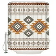 thumbnail image 2 of Southwest Geometric Bathroom Curtain 72 Inch Shower Curtain with Hooks, Rustic Boho Tribal Waterproof Polyester Bath Curtain Washable Bathtub Curtain 72''x 72'', 2 of 6
