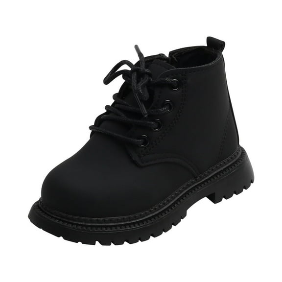 Winter Boots For Baby Boys Girls Lightweight s Toddler Shoes Baby Boys Girls Cute Fashion British Style Non-slip Casual Soft Bottom Boot Black 2-3 Years