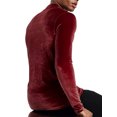 thumbnail image 3 of Tenmix Men Long Sleeve Tops Casual Shirt Turtleneck Spring T Velvet Tee Red XS, 3 of 4