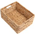 thumbnail image 1 of Panier de Rangement Grand Panier Rectangulaire en Osier, Panier de Rangement en Jacinthe d'Eau avec Poignées Intégrées, 1 Pack, 1 of 5