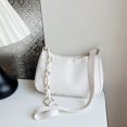 thumbnail image 1 of Bolso de hombro de moda | Bolso bandolera versátil | Correa ajustable | Cuero PU | Se adapta a las llaves de la billetera del teléfono | Estilo Casual Elegante | 1 Pieza | 20x12x6cm | Negro Blanco, 1 of 5
