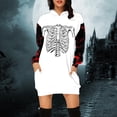 thumbnail image 2 of Primavera informal para mujer y otoño con bolsillo Estampado de Halloween Manga larga Vestido suelto con capucha para mujer Pompotops  hdfakjf3650, 2 of 5