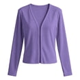 thumbnail image 6 of COMVALUE Cardigan Sweaters for Women Trendy Button Down Open Front Cardigans Lightweight Long Sleeve Fall Outfits Clothes Purple M, 6 of 7