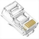 thumbnail image 1 of 100 Conectores RJ45 CAT6 de Paso con Extremo de Cristal Chapado en , 8P8C, Crimpeado UTP, Conector Modular de Red Ethernet Estándar., 1 of 5