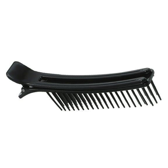 WASHWEPE 1Set Hair Gripping Clips Black Plastic Hair Styling Clip for Hair Partitioning 5.6X1.2X0.9in