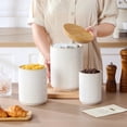 thumbnail image 3 of MALACASA LYDIA Ceramic Canisters Set with Airtight Lids, 80/40/20 oz Coffee Canisters Sets for the Kitchen, Large Jars for Flour,, 3 of 7