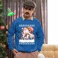 thumbnail image 5 of Christmas Sweatshirt, Funny Santa with Cows Christmas Sweatshirt, Holiday Ugly Sweater, Festive Crewneck for Parties & Cow Lovers, 5 of 5