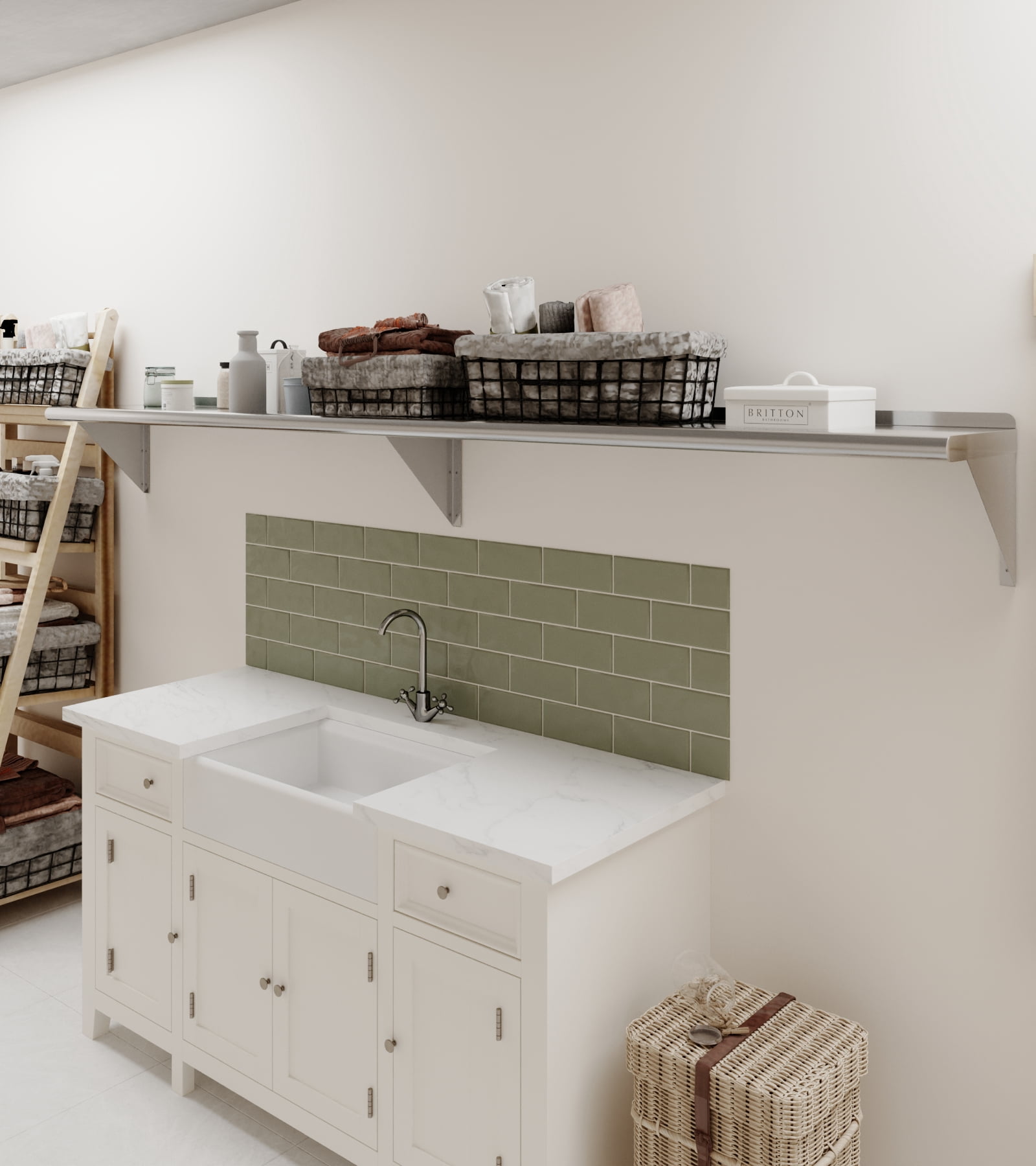 AmGood 12 in. x 96 in. Stainless Steel Wall Shelf | NSF Certified | Appliance & Equipment Metal Shelving | Kitchen, Restaurant, Garage, Laundry, Utility Room